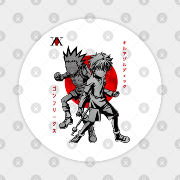 Killua and Gon Japanese - Hunter X Hunter - Magnet | TeePublic